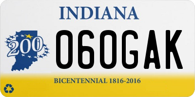 IN license plate 060GAK