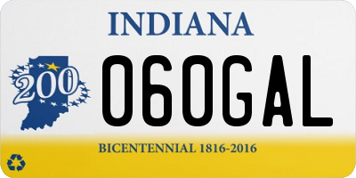 IN license plate 060GAL