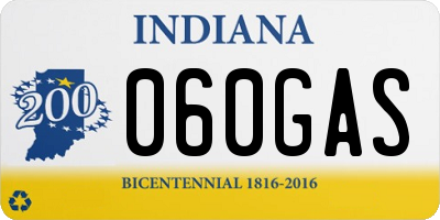 IN license plate 060GAS