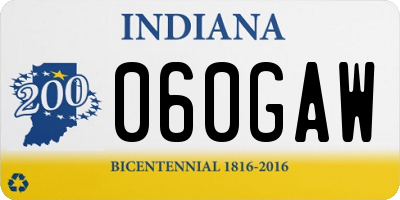IN license plate 060GAW