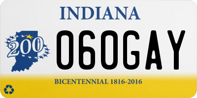 IN license plate 060GAY