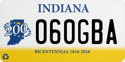 IN license plate 060GBA