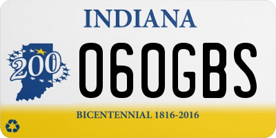 IN license plate 060GBS