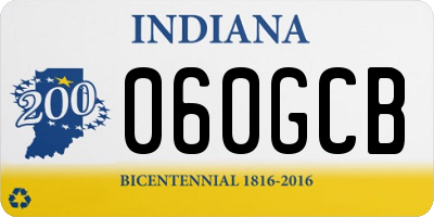 IN license plate 060GCB
