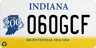 IN license plate 060GCF
