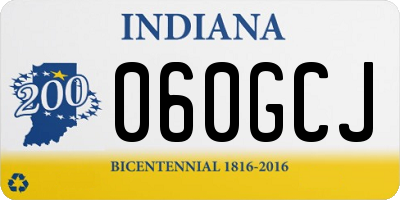 IN license plate 060GCJ
