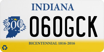 IN license plate 060GCK