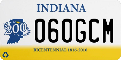 IN license plate 060GCM