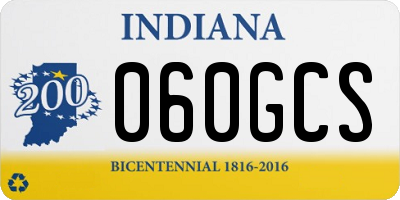 IN license plate 060GCS