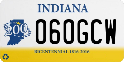 IN license plate 060GCW