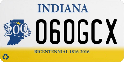 IN license plate 060GCX