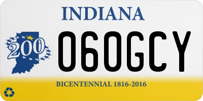 IN license plate 060GCY