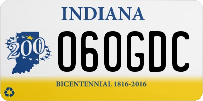 IN license plate 060GDC
