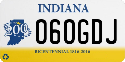 IN license plate 060GDJ