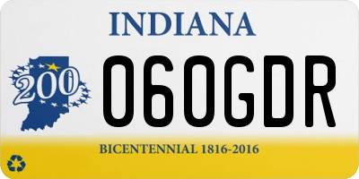 IN license plate 060GDR