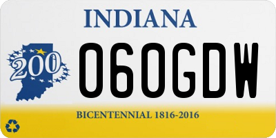 IN license plate 060GDW
