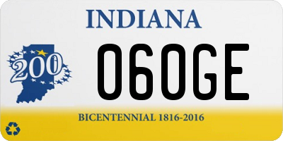 IN license plate 060GE