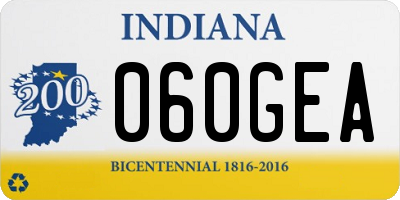 IN license plate 060GEA