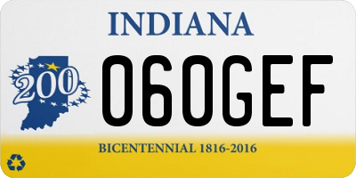 IN license plate 060GEF