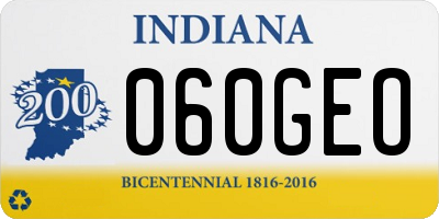 IN license plate 060GEO