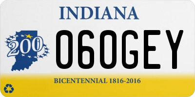 IN license plate 060GEY