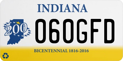 IN license plate 060GFD