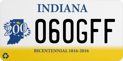 IN license plate 060GFF
