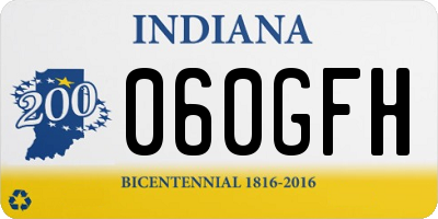 IN license plate 060GFH
