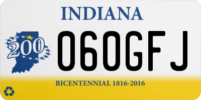 IN license plate 060GFJ