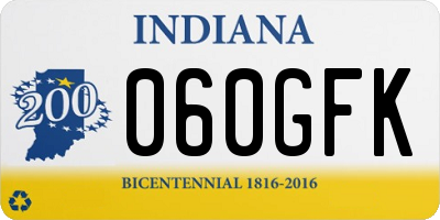 IN license plate 060GFK