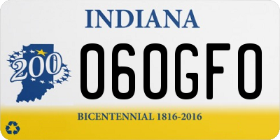 IN license plate 060GFO
