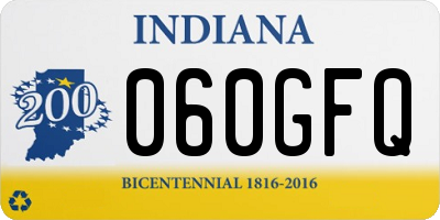 IN license plate 060GFQ
