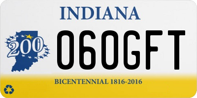 IN license plate 060GFT