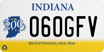 IN license plate 060GFV