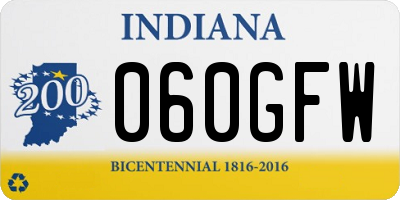 IN license plate 060GFW
