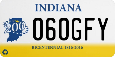 IN license plate 060GFY