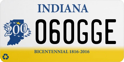 IN license plate 060GGE