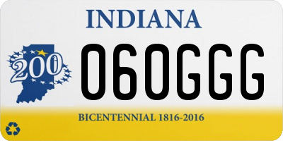 IN license plate 060GGG