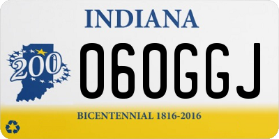 IN license plate 060GGJ
