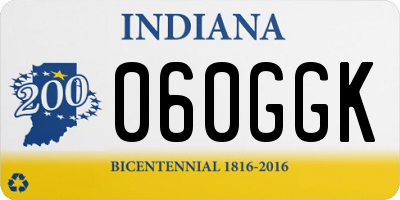 IN license plate 060GGK