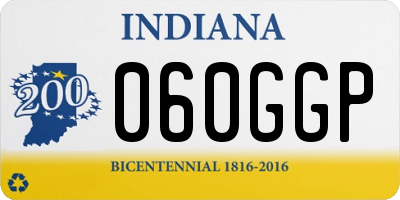 IN license plate 060GGP
