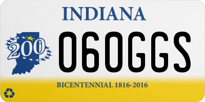IN license plate 060GGS