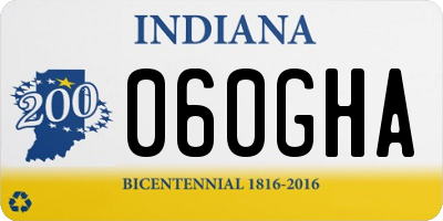 IN license plate 060GHA