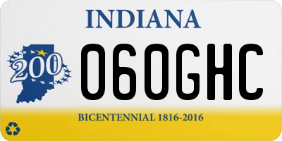IN license plate 060GHC