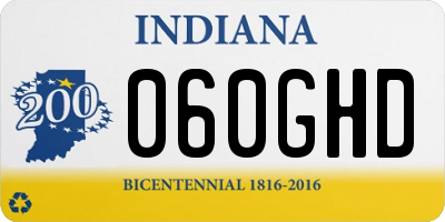 IN license plate 060GHD
