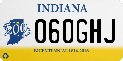 IN license plate 060GHJ