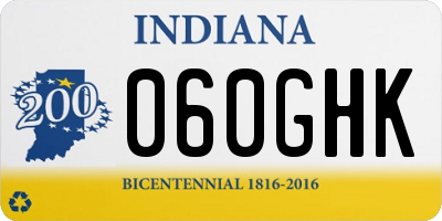 IN license plate 060GHK