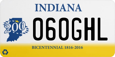 IN license plate 060GHL