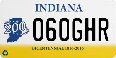 IN license plate 060GHR