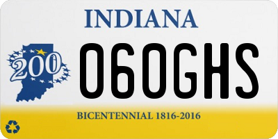 IN license plate 060GHS